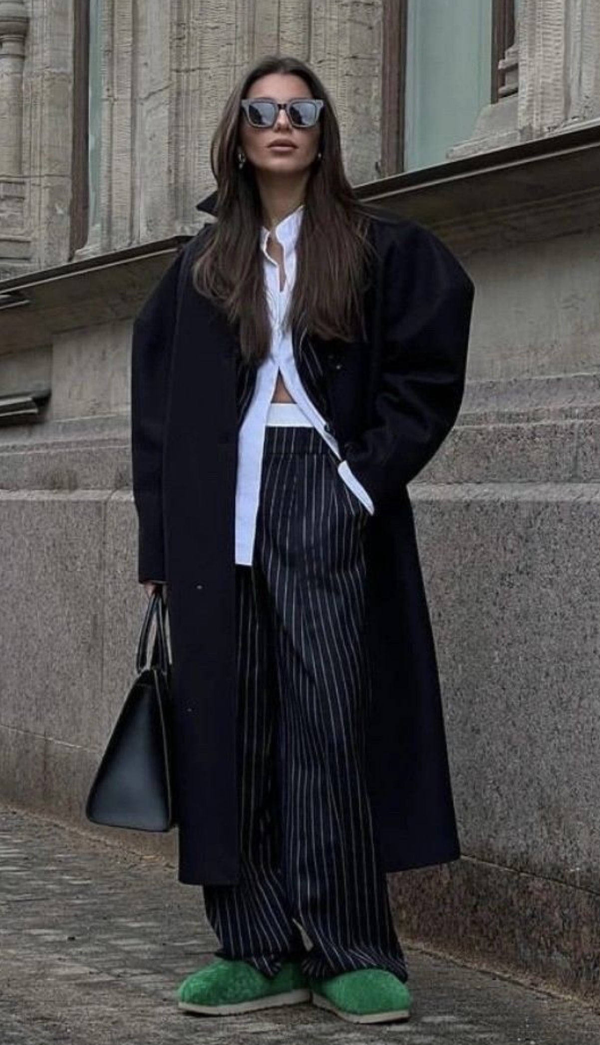 Vintage Pinstripe Pleated Trousers