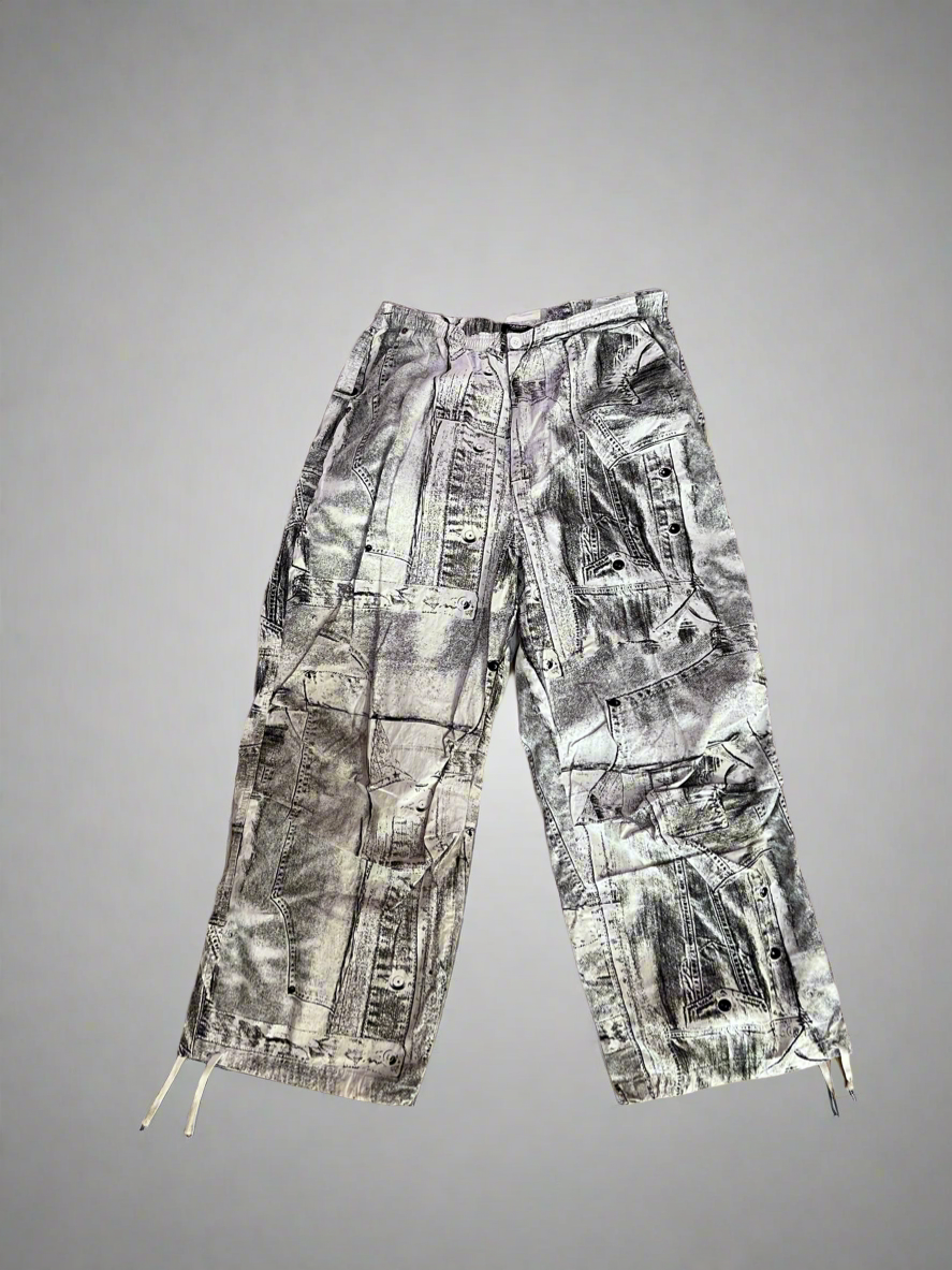 Jaded London Acid Wash Print Cargo Pants
