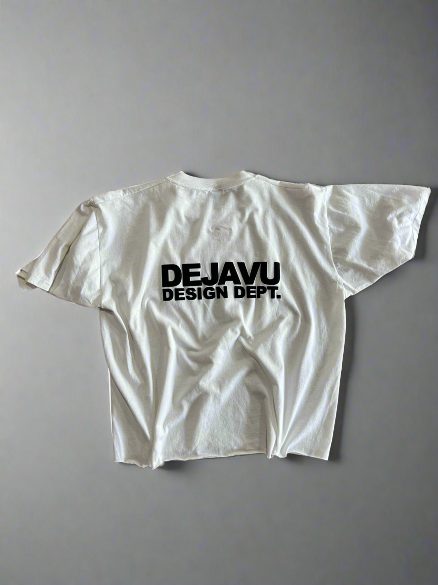 Re-Vu by DejaVu Studio Vintage Cropped White T-Shirt