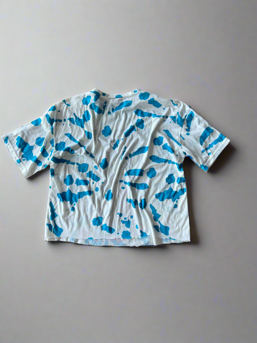 Cropped Yeezus Tie Dye Polka Dot Cropped T-Shirt
