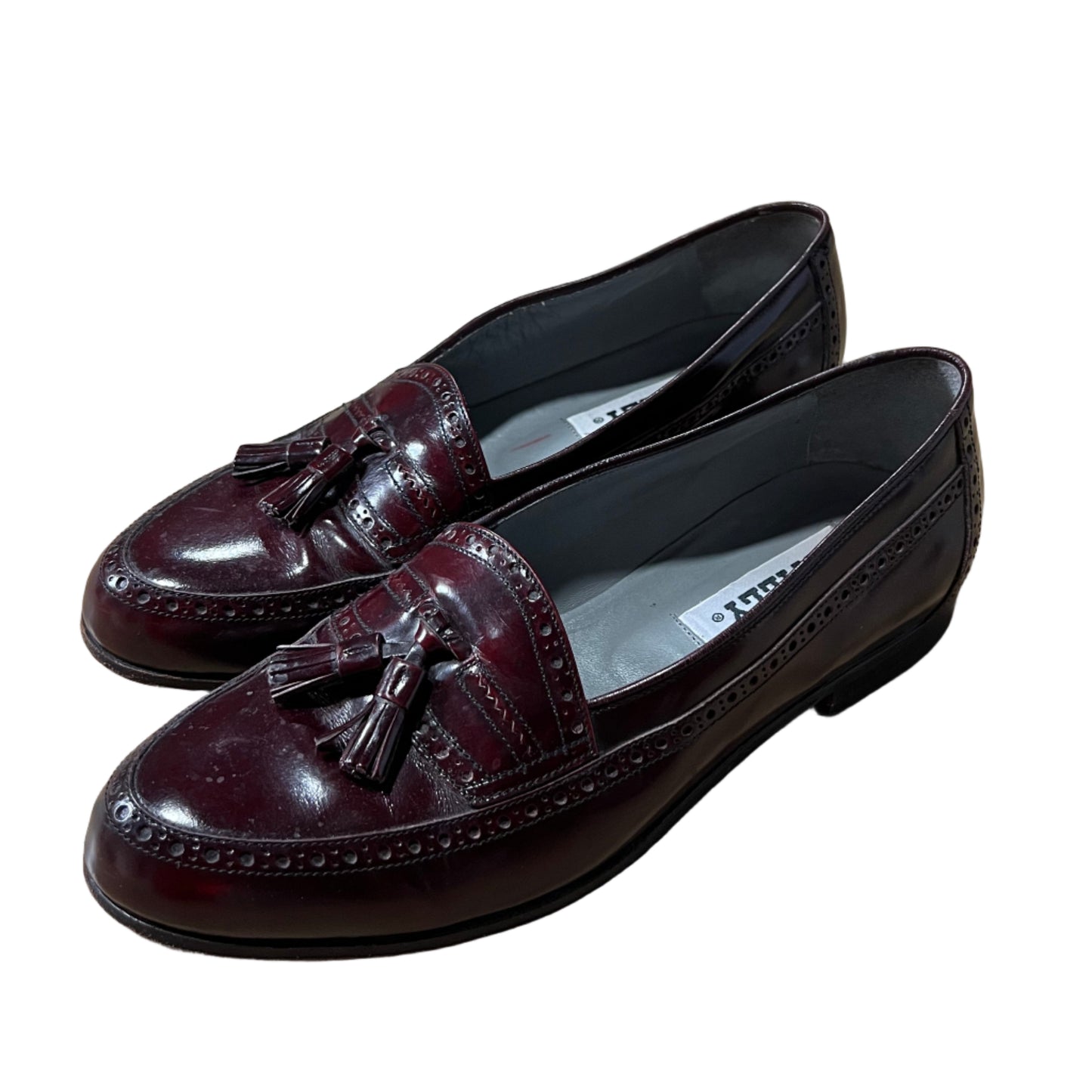 Vintage Bally Loafers Unisex Burgundy
