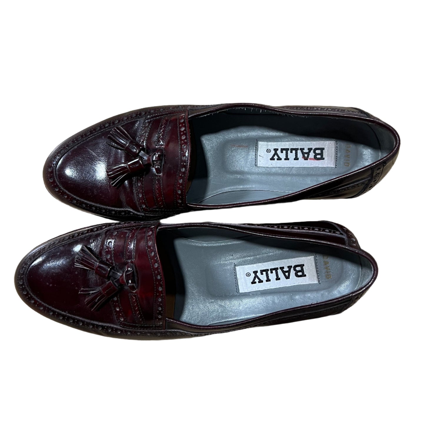 Vintage Bally Loafers Unisex Burgundy