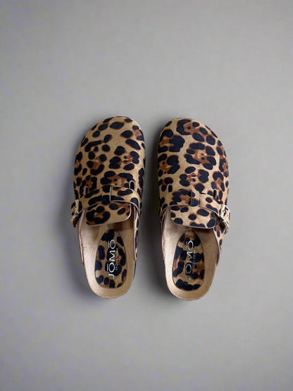 Women’s Leopard Cheetah Print Clog Mules