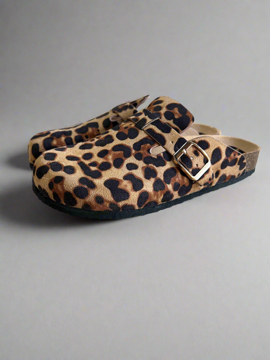 Women’s Leopard Cheetah Print Clog Mules