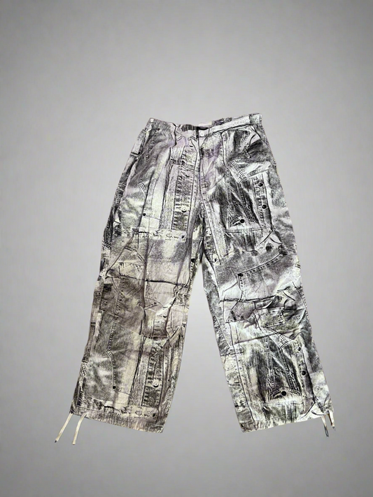 Jaded London Acid Wash Print Cargo Pants