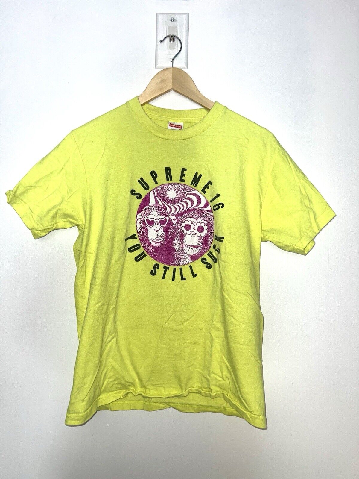 Supreme You Still Suck Neon Yellow T Shirt Medium