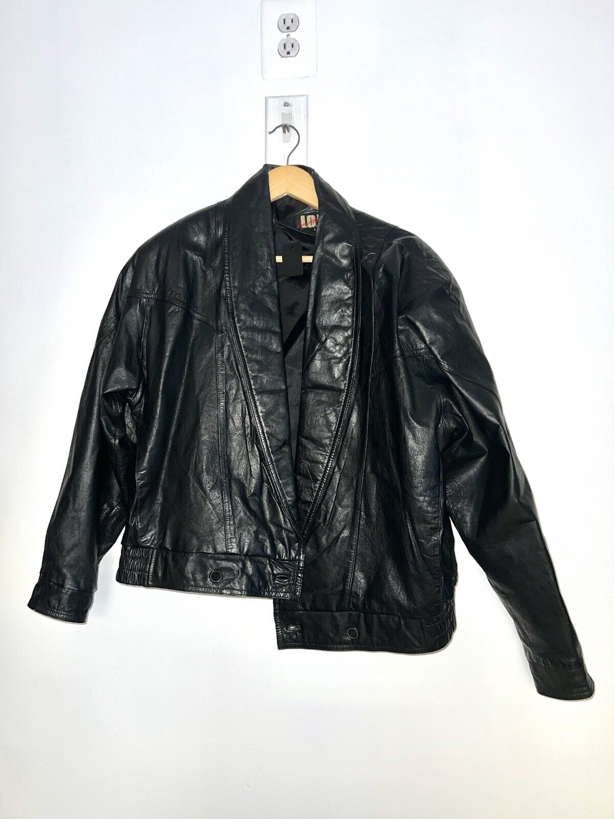 Vtg Vintage 80s Leather Jacket Large 