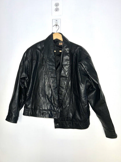 Vtg Vintage 80s Leather Jacket Large 