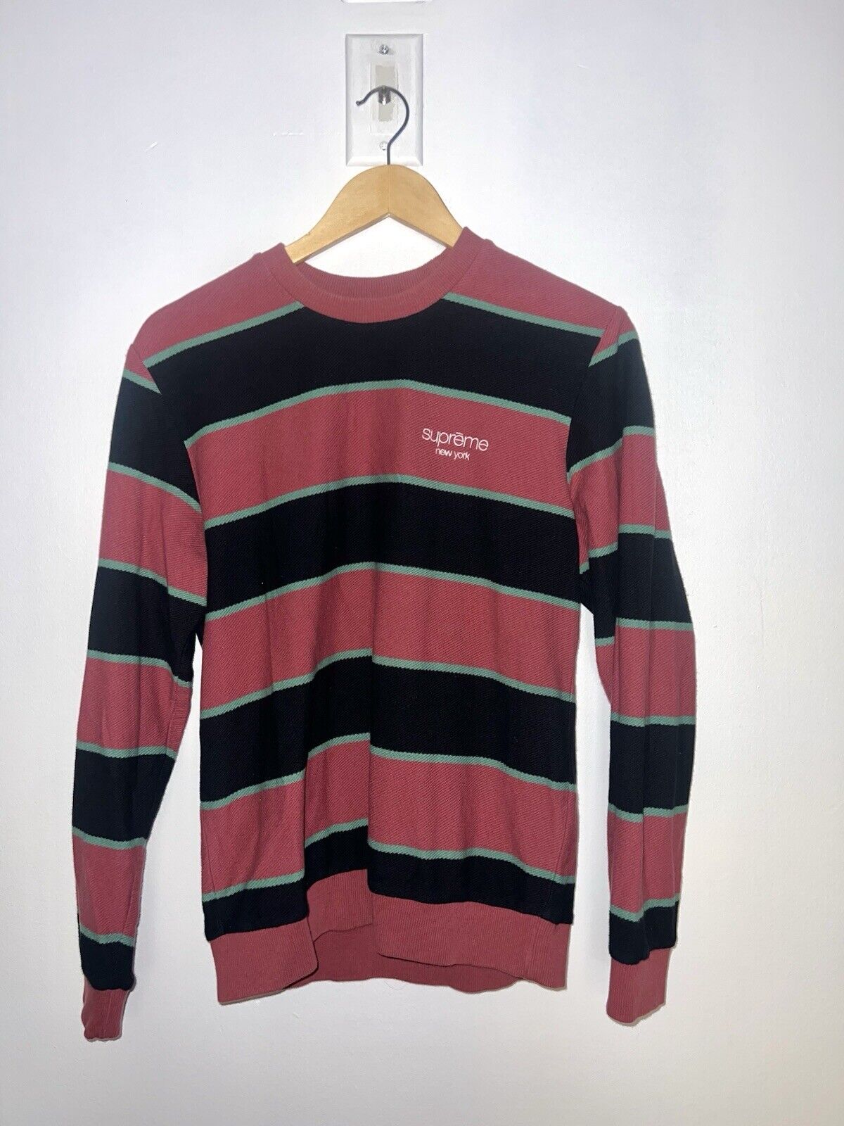Supreme FW16 Striped Sweater Rare Streetwear Small