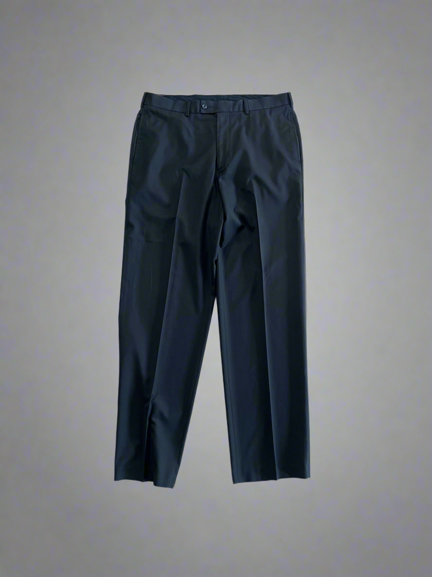 Micro Pinstripe Pleated Trousers