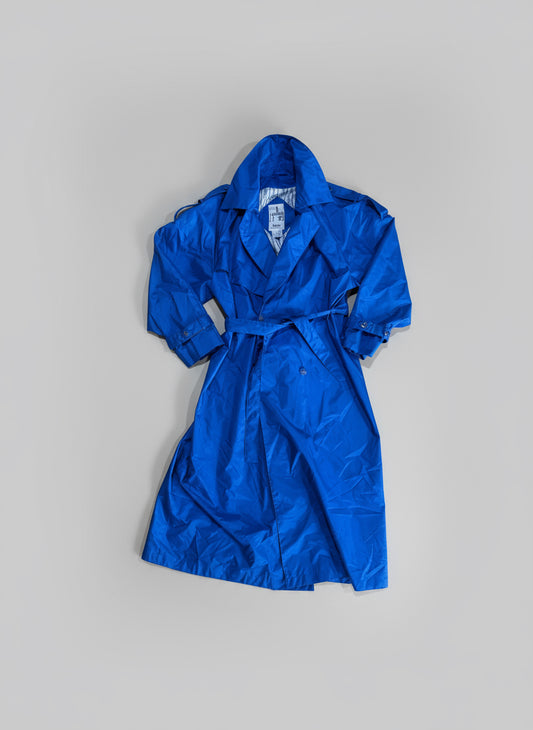 Vintage Blue Trench Coat