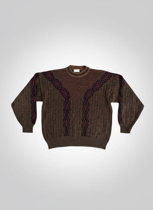 90s Vintage Wool Blend Sweater Brown