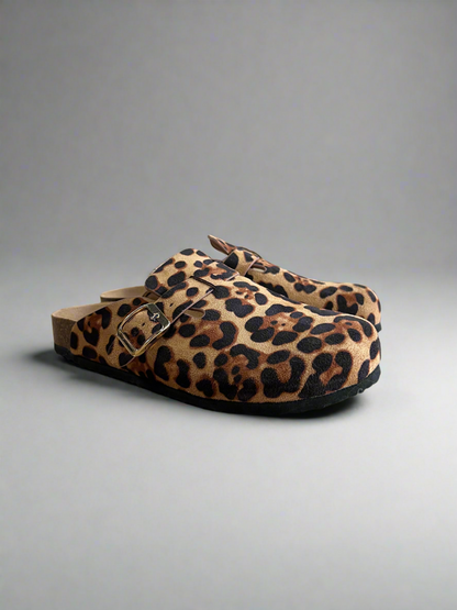 Women’s Leopard Cheetah Print Clog Mules