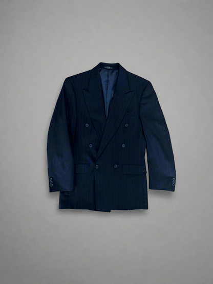 Vintage Wool Peak Lapel Double Breasted Blazer