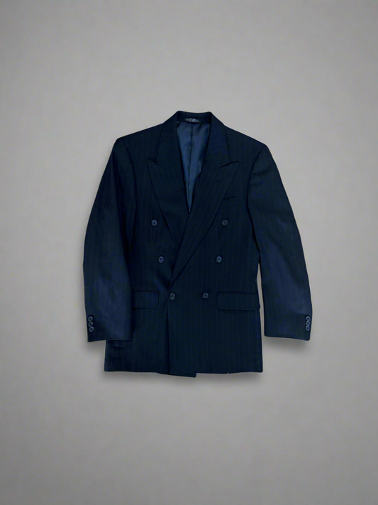 Vintage Wool Peak Lapel Double Breasted Blazer