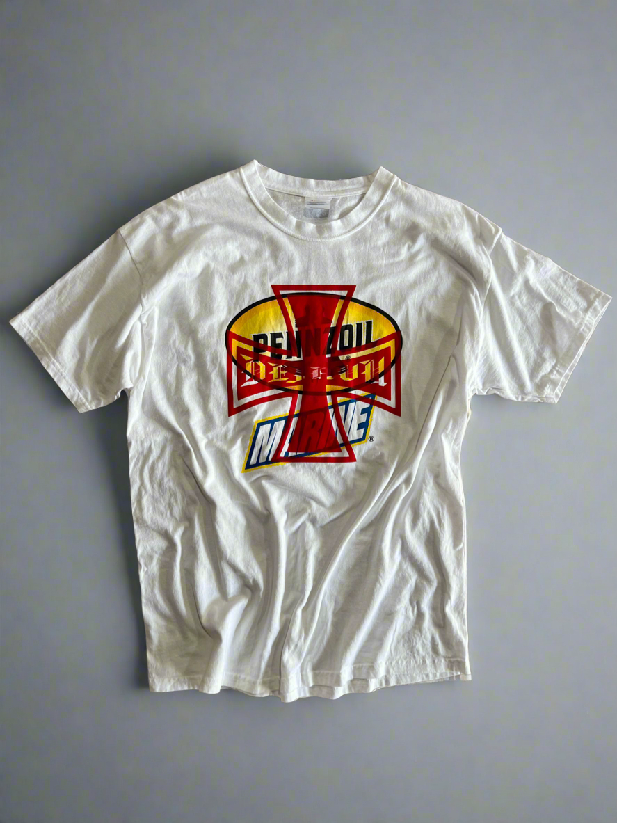 Re-Vu by DejaVu Studio Vintage White Penzoil Marine T-Shirt