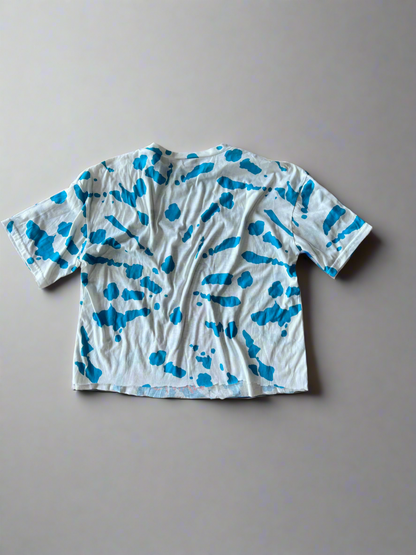 Cropped Yeezus Tie Dye Polka Dot Cropped T-Shirt