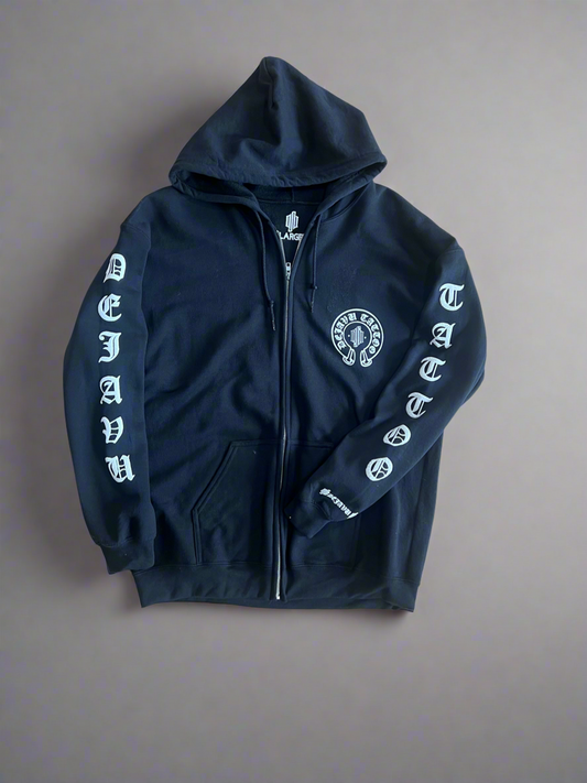 DejaVu Chrome Hearts Inspired Zip-Up Hoodie