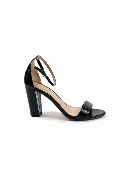 Kurt Geiger Snake Embossed Block Heel Sandals