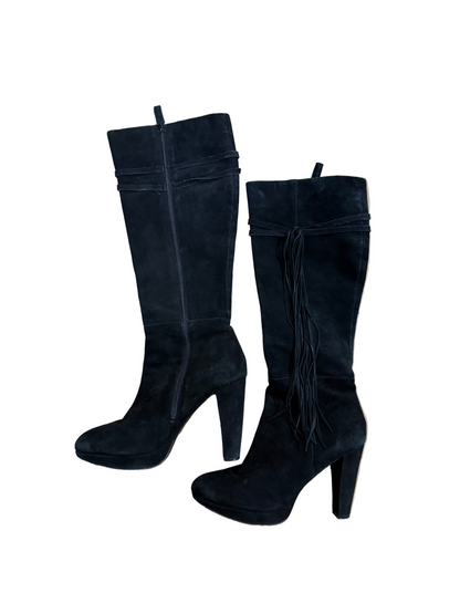 Via Spiga Tall Suede Black Boots