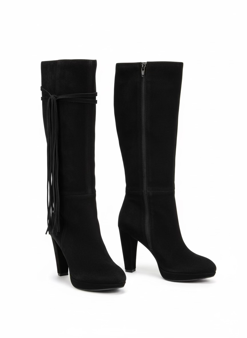 Via Spiga Tall Suede Black Boots