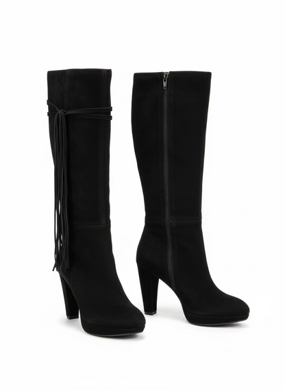 Via Spiga Tall Suede Black Boots