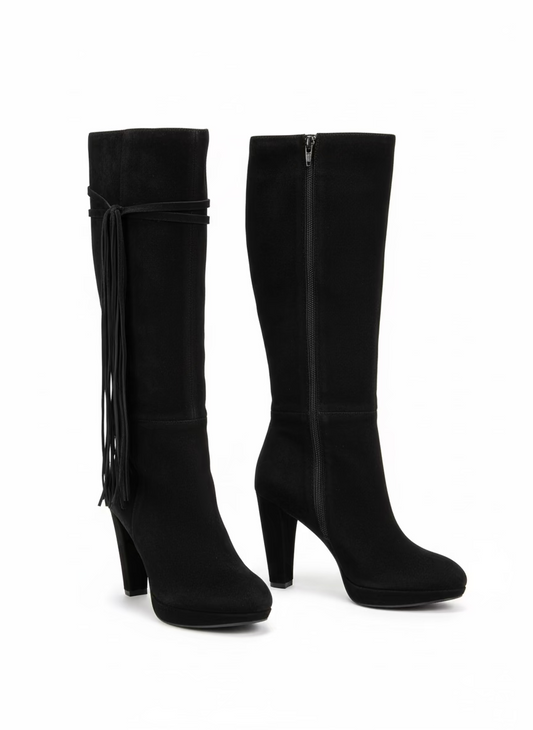 Via Spiga Tall Suede Black Boots