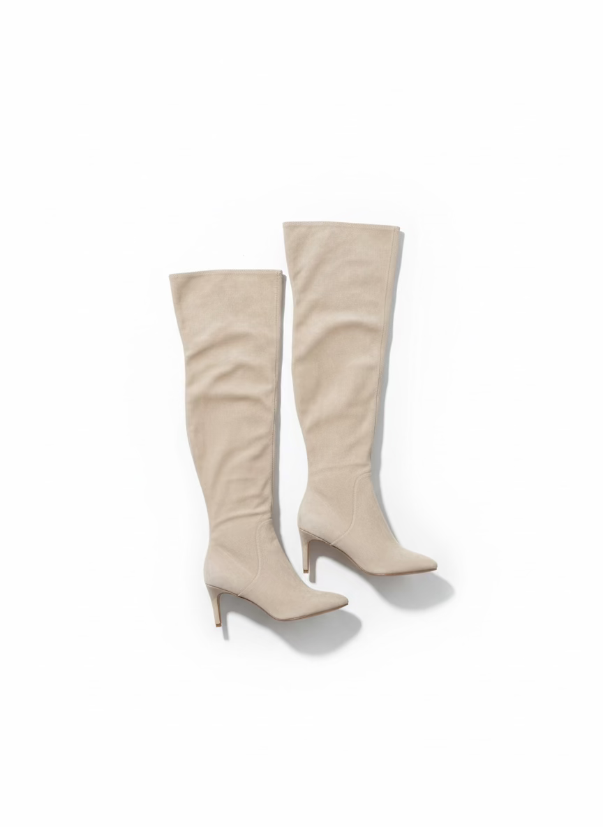 Charles David Over Knee Boots Beige 8.5