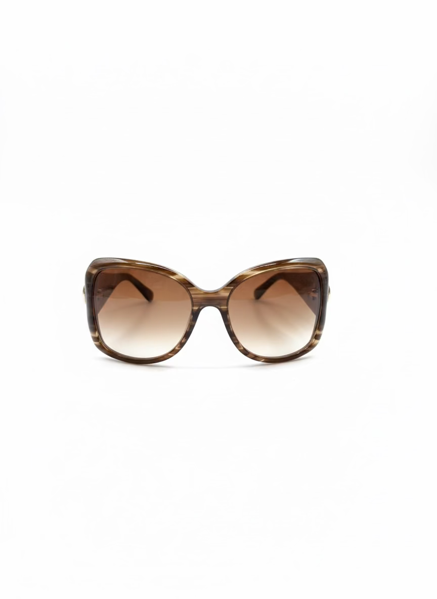 Vintage GUCCI GG2938/S RDQ02 59mm Brown Striped Oversized Sunglasses Italy