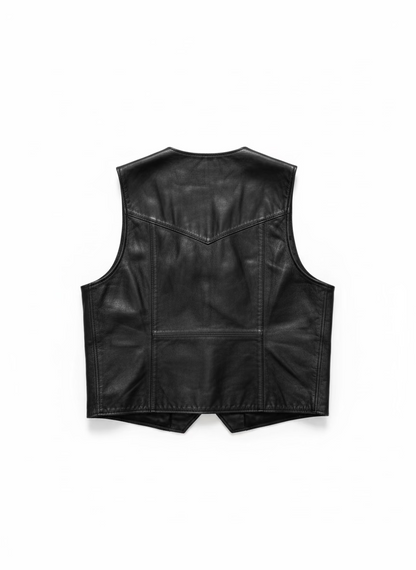Vintage Leather Motorcycle Vest