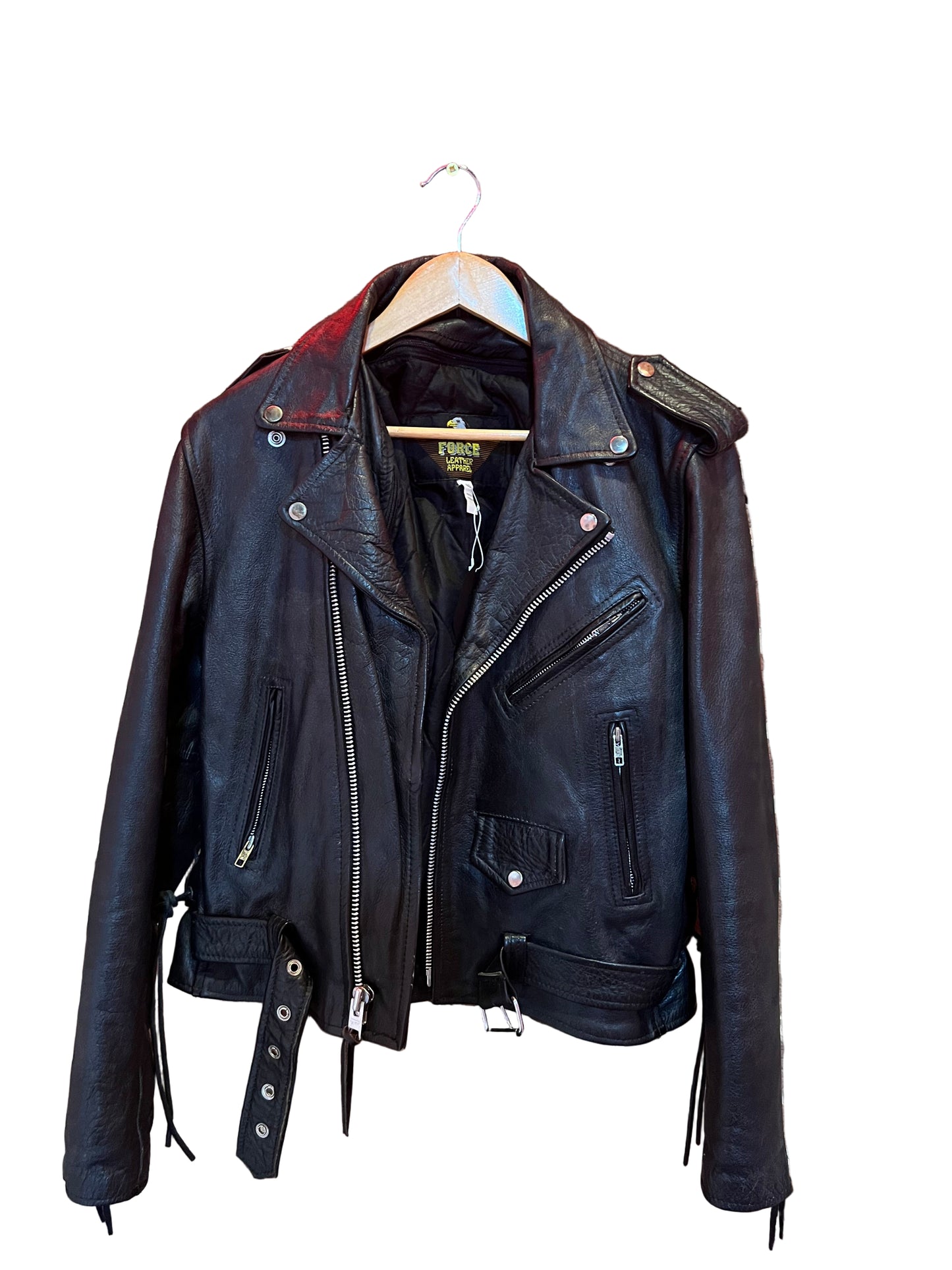 Vintage Motorcycle Genuine Leather Jacket Heavy Medium 40