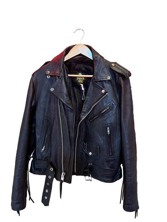 Vintage Motorcycle Genuine Leather Jacket Heavy Medium 40