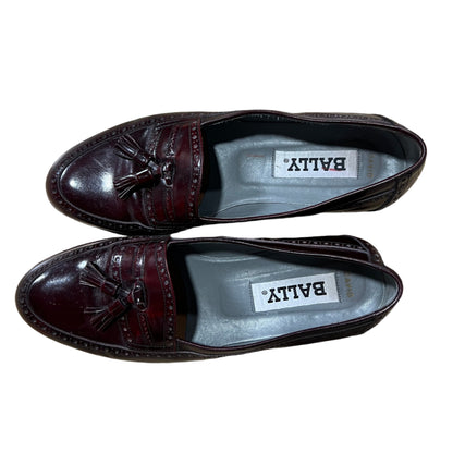 Vintage Bally Loafers Unisex Burgundy